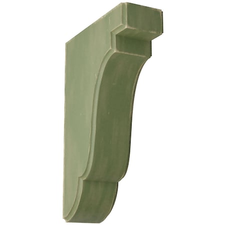 Ekena Millwork 1 3/4"W x 5"D x 7 1/2"H Bedford Wood Vintage Decor Bracket, Restoration Green BKTWD02X05X08BEGR